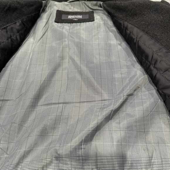 Kenneth Cole Reaction Men's Gray Double Breast Wool Blend Pea Coat - Size XL - Picture 6 of 12